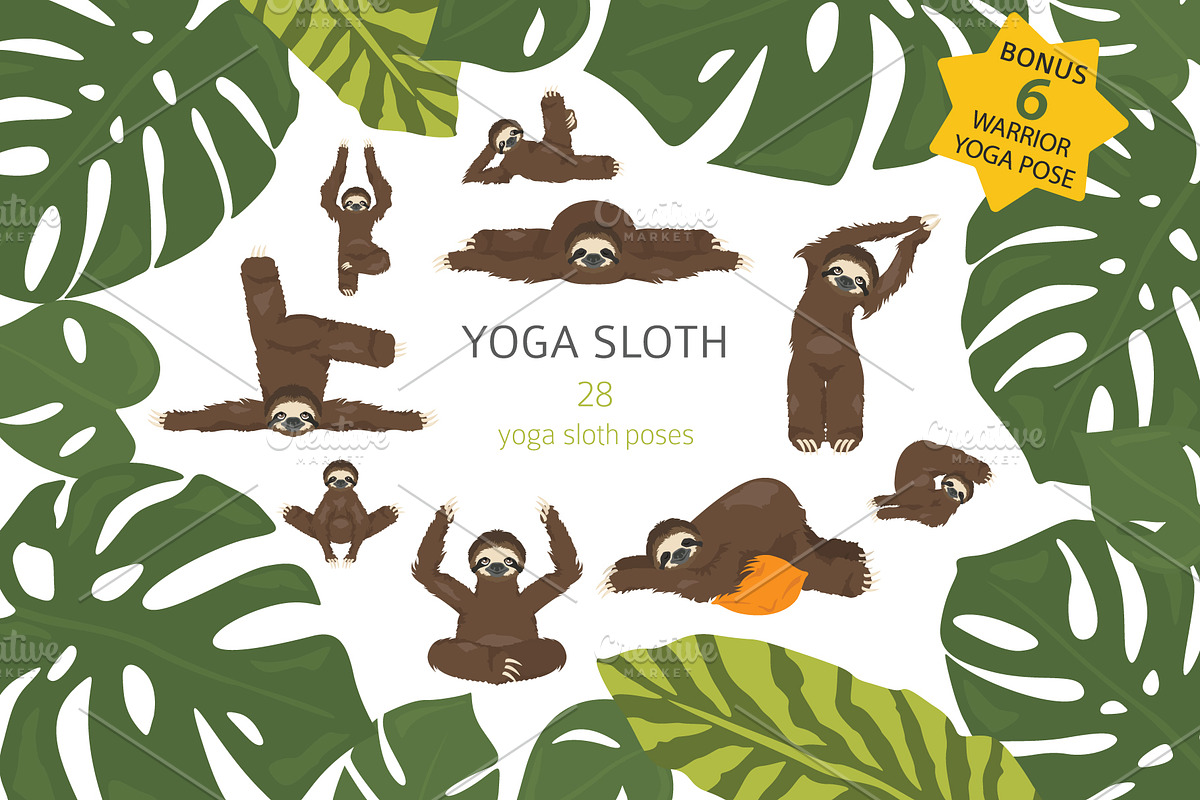 Yoga Sloth, an Animal Illustration by pet design shop (Photo 1 of 8)