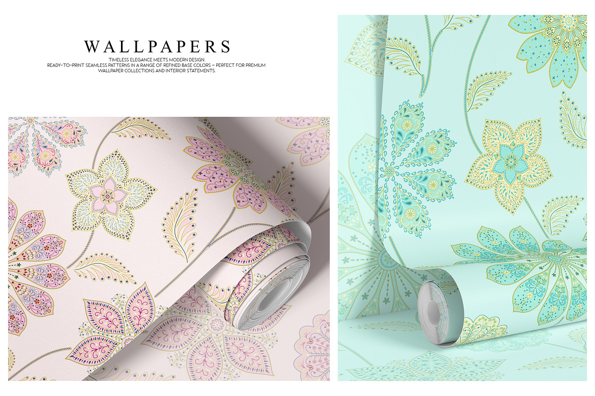 Mintova Luxury Floral Pattern, a Pattern Graphic by Fabrivo (Photo 5 of 10)