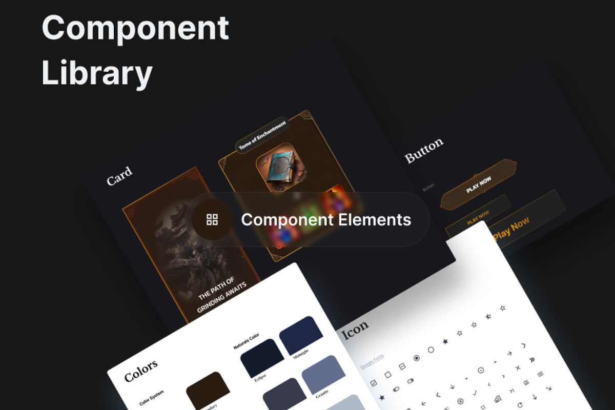 Fantasy | MMORPG Landing Page UI Kit, an UI Kit Template by hiddemaru (Photo 4 of 6)