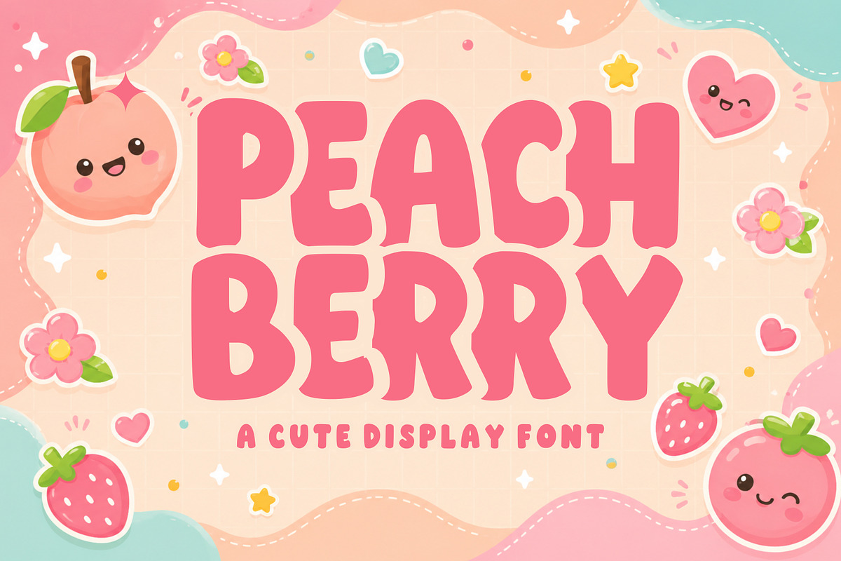 Peach Berry, a Sans Serif Font by Limited.studio (Photo 1 of 5)