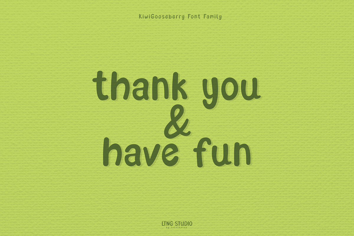 Kiwi Gooseberry Font Family, a Font by LTNG STUDIO (Photo 9 of 9)