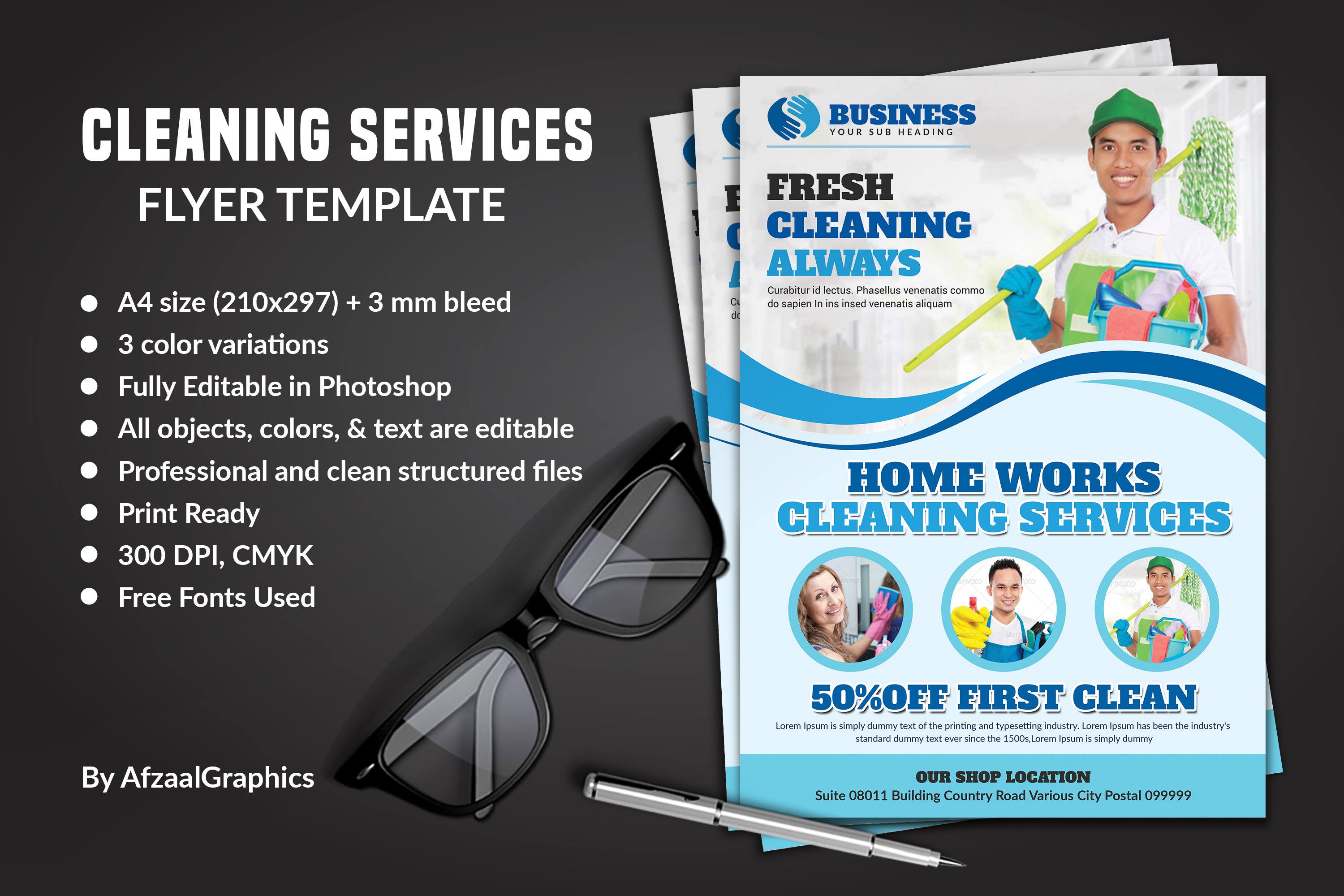 Cleaning Service Flyer Vol-10 Graphic by Imagine Design Studio · Creative  Fabrica, image size:3000x2000