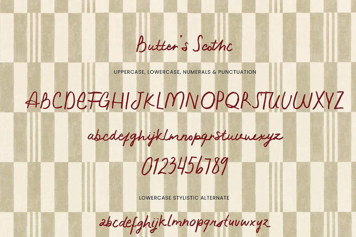 Butter's Scothc Natural Handwritten, a Handwritten Font by Pinakiaa Studios (Photo 7 of 14)
