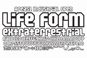 Area 51 - Industrial Stencil Fonts