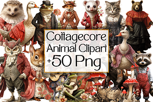 Cottagecore Animal Clipart