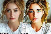 Cartoonize painting Photoshop Action, a Brushes & More by one-touch (Thumbnail 6 of 9)