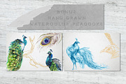 Peacock Blue Watercolor Collection, a Texture Illustration by Cat In Colour (Thumbnail 7 of 10)