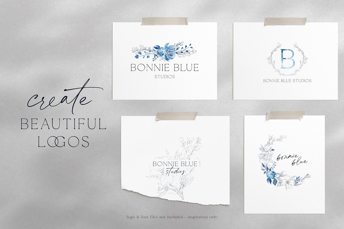 Bonnie Blue - Botanical Clipart, an Illustration by The Autumn Rabbit Ltd (Photo 6 of 9)