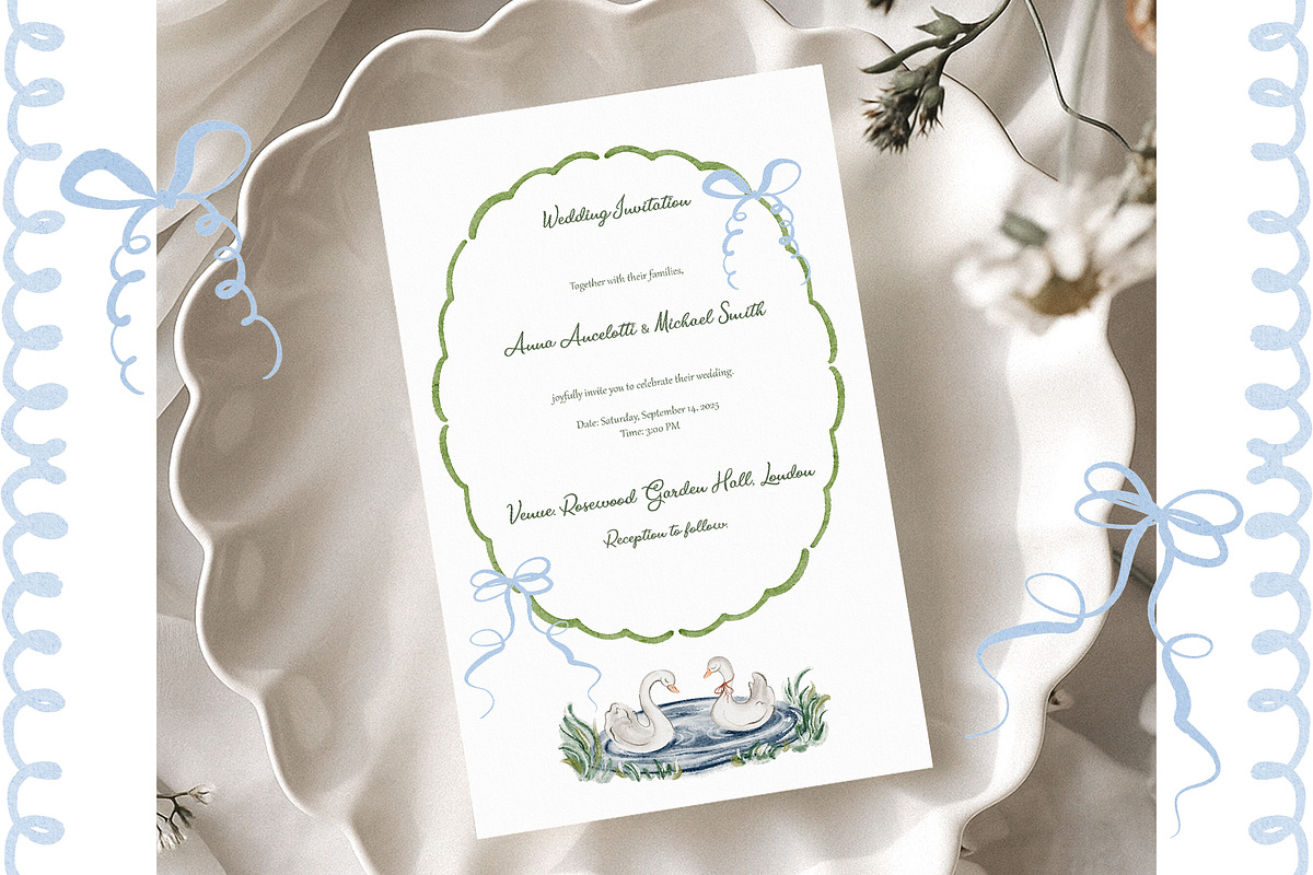 Watercolor Villa Wedding Clipart Set, an Object Illustration by LenArt (Photo 4 of 14)