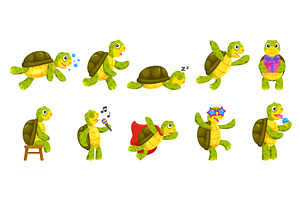 Cartoon tortoise characters. Cute, an Animal Illustration by Stock-Smart-Start