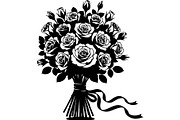 Wedding Flower Bouquet Silhouette, an Object Graphic by Creativeshirt (Thumbnail 20 of 20)