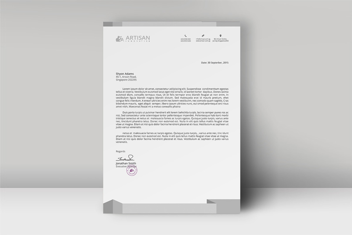 Letterhead Template, a Stationery Template by artisanHR (Photo 6 of 6)