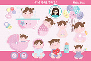 Baby boy clipart, an Illustration by Cute Little Workshop (Thumbnail 1 of 3)