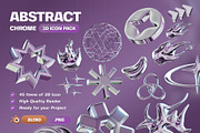 Abstract Chrome 3D Icon Pack, an Object 3D Model by Haps Space (Thumbnail 1 of 4)