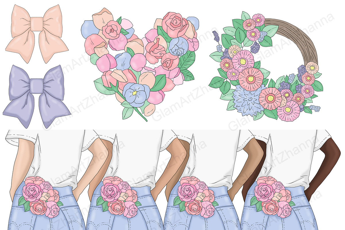 Spring Clipart, a Seasonal Illustration by GlamArtZhanna (Photo 4 of 5)