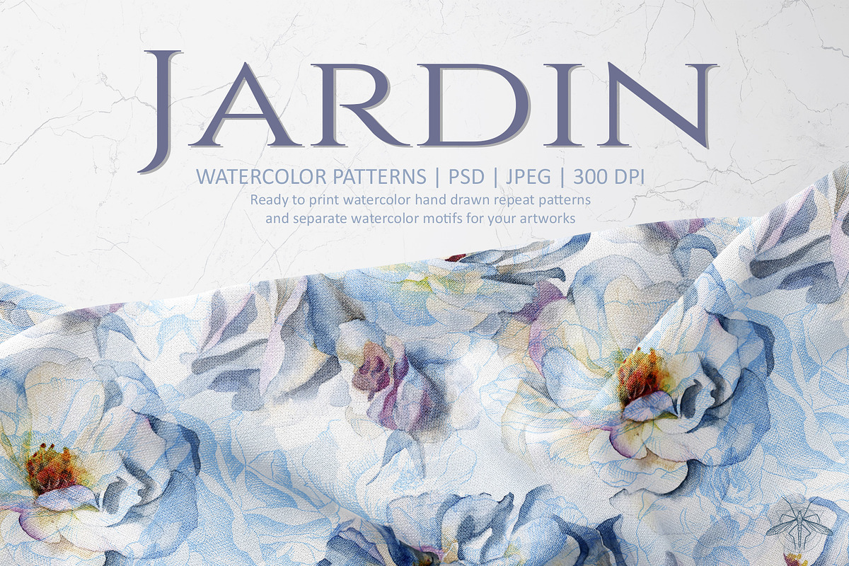 Jardin | Watercolor roses patterns, a Pattern Graphic by Tanya Vollar (Photo 1 of 11)