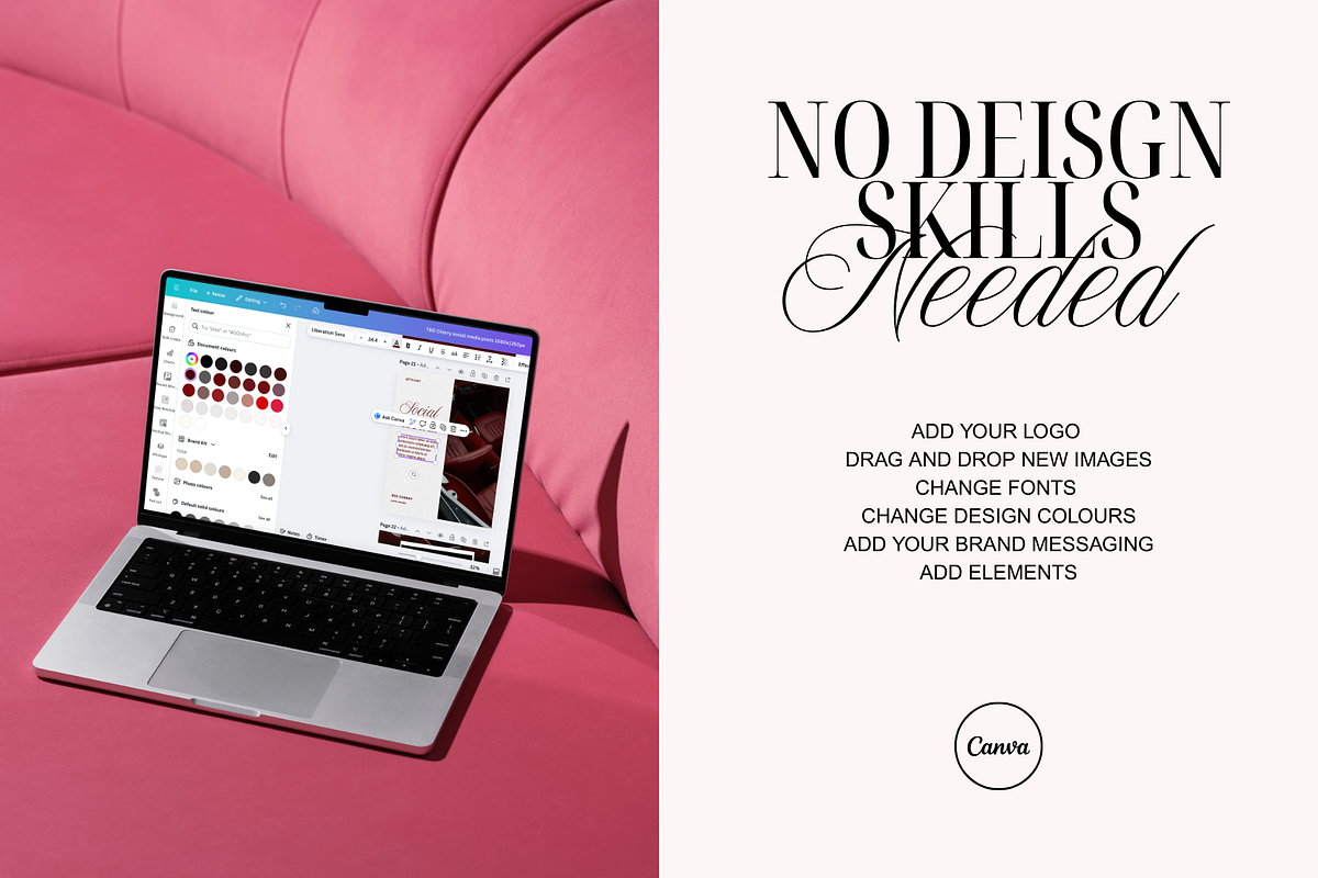 CHERRY Canva Social Media Templates, a Social Media Template by thebusinessoutfit (Photo 6 of 20)