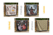 Woven Blanket Mockup, an Apparel Mockup by Mockups Studio (Thumbnail 5 of 9)