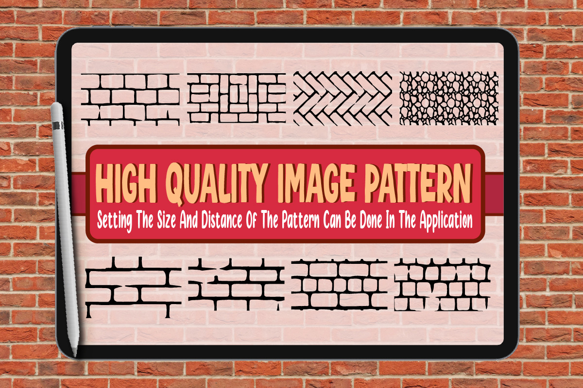 Brick Pattern Brush for Procreate, a Brush Add-On by vectstudio (Photo 2 of 3)
