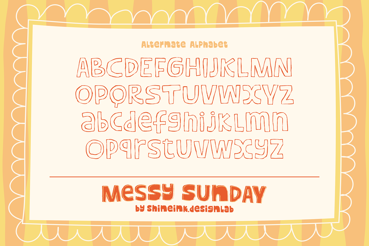 Messy Sunday – Quirky HandDrawn Font, a Handwritten Font by shineink.designlab (Photo 10 of 10)