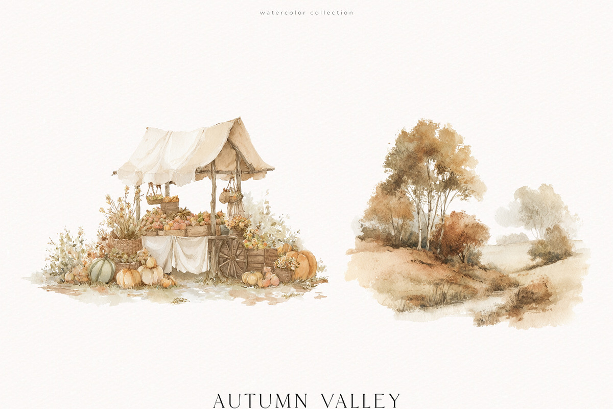 Autumn Valley Collection, a Seasonal Illustration by PeDe Designs (Photo 26 of 34)