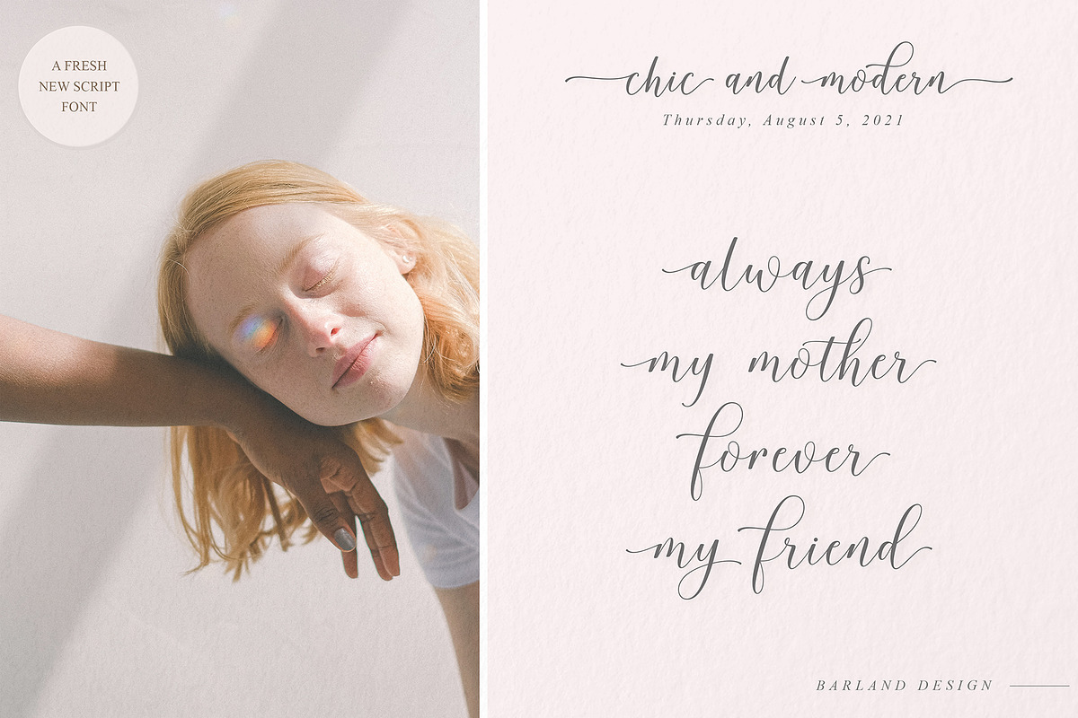 Hey Lady Script, a Script Font by Barland Design (Photo 2 of 7)