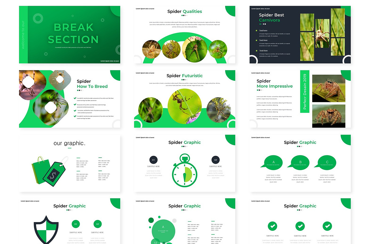 Spiders - Powerpoint Template, a Presentation Template by AQR Studio
