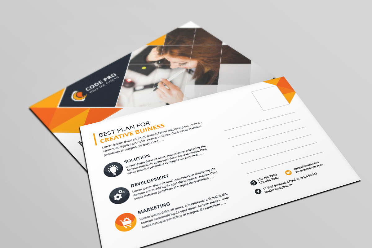 Business Post Cards, a Card Template by Genereux Art (Photo 4 of 4)