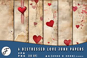 Distressed Love Junk Papers, a Background Graphic by Joaquin Fernandez Studio (Thumbnail 1 of 4)
