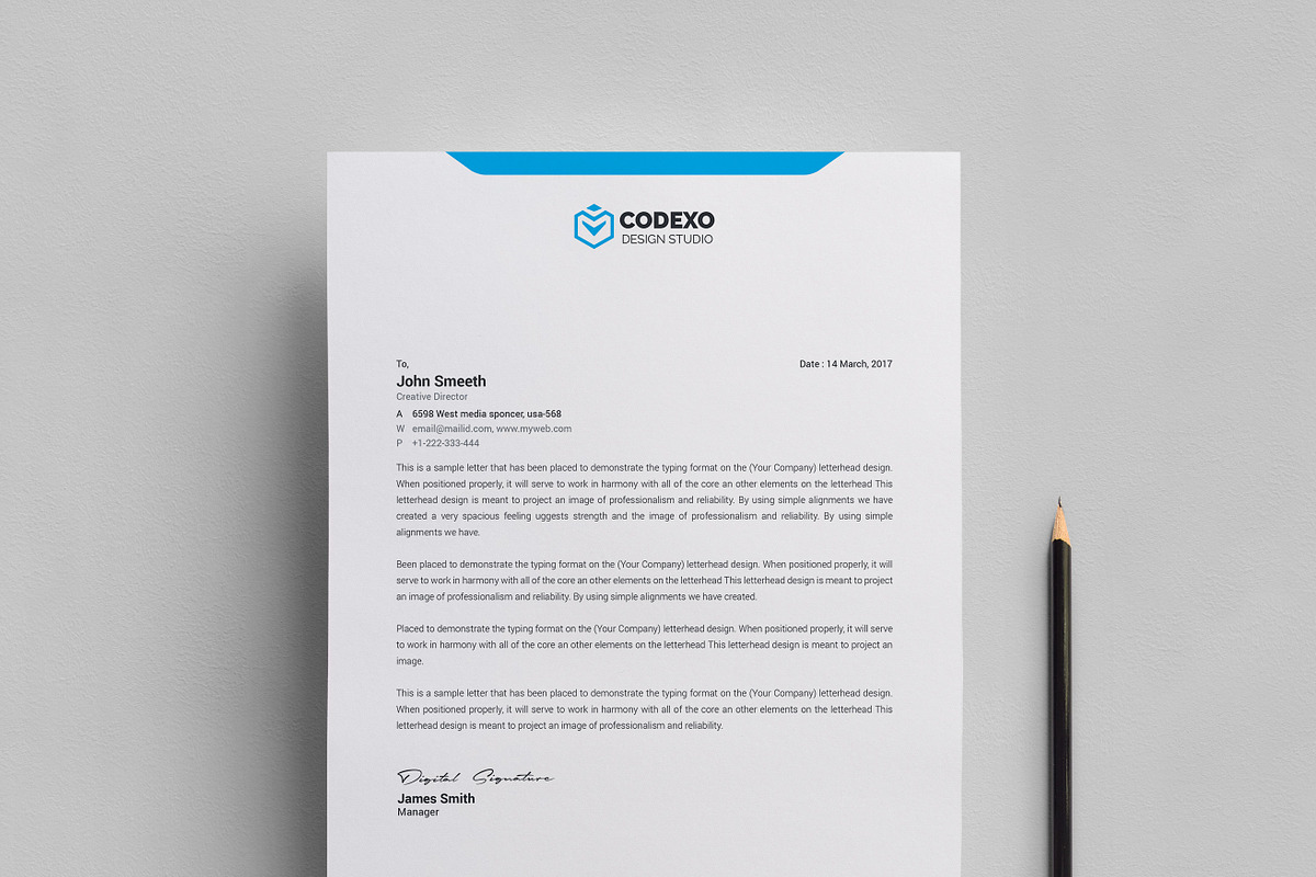 Design Letterhead Template, a Stationery Template by GenerousArt (Photo 7 of 10)