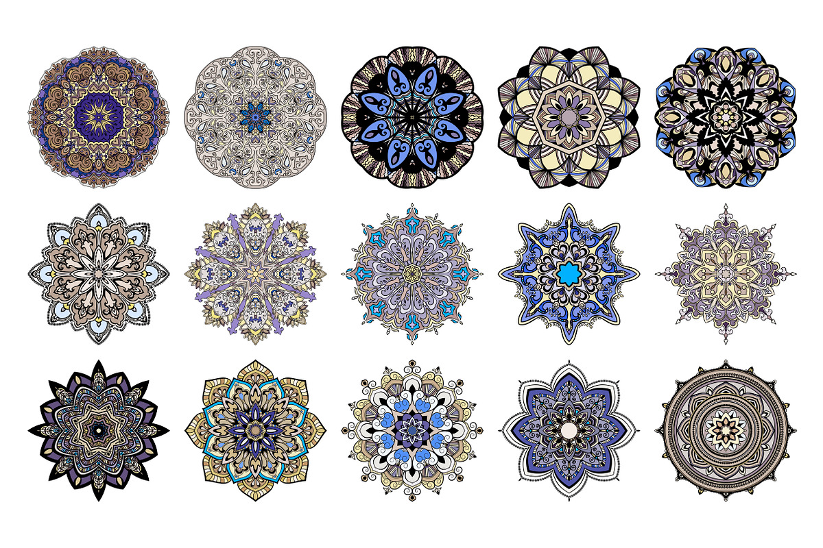 Mandalas big bundle design elements, a Pattern Graphic by Tierre3012 (Photo 9 of 21)