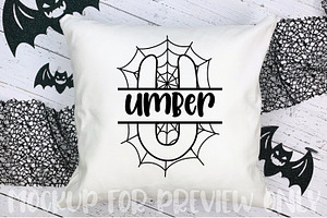 Spider Web Halloween Monogram Font