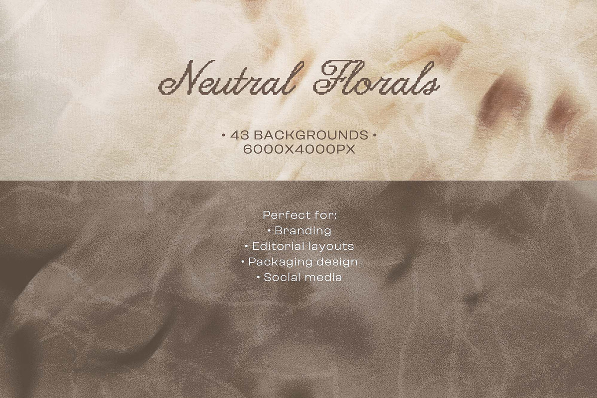 Neutral Florals textured backgrounds, a Background Graphic by DigARTbyHavroshka (Photo 4 of 13)