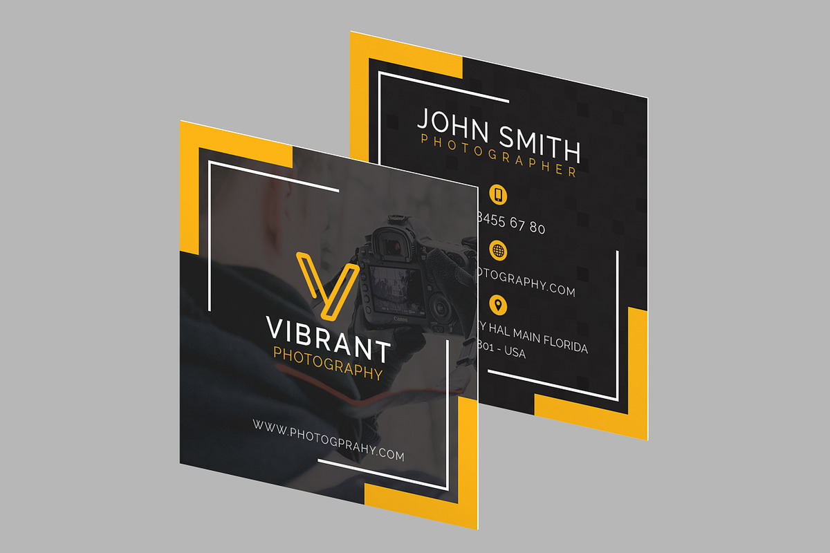 Square Photography Business Card, a Business Card Template by Shahjhan (Photo 3 of 4)