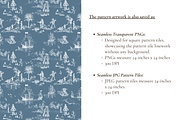 Pirate Toile de Jouy Print, a Background Graphic by Hughes Studio (Thumbnail 4 of 6)