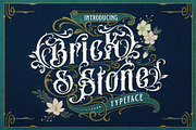 Brick Stone Victorian Typeface, a Blackletter Font by alit design (Thumbnail 1 of 23)