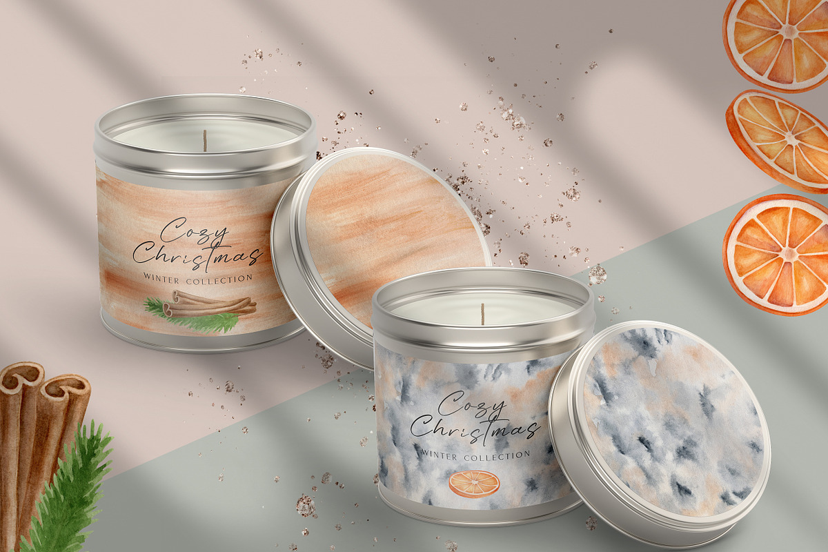 Cozy Christmas Watercolor Collection, a Decorative Illustration by Olya Haifisch (Photo 10 of 12)