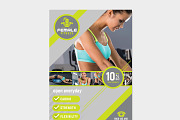 A4 Female Fitness Poster Template, a Stationery Template by BrandPacks (Thumbnail 3 of 4)