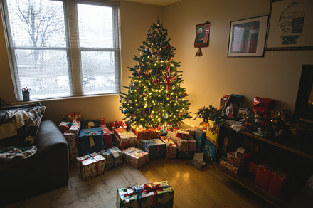 Beautifully decorated Christmas tree, a Photo by Iftikhar Alam
