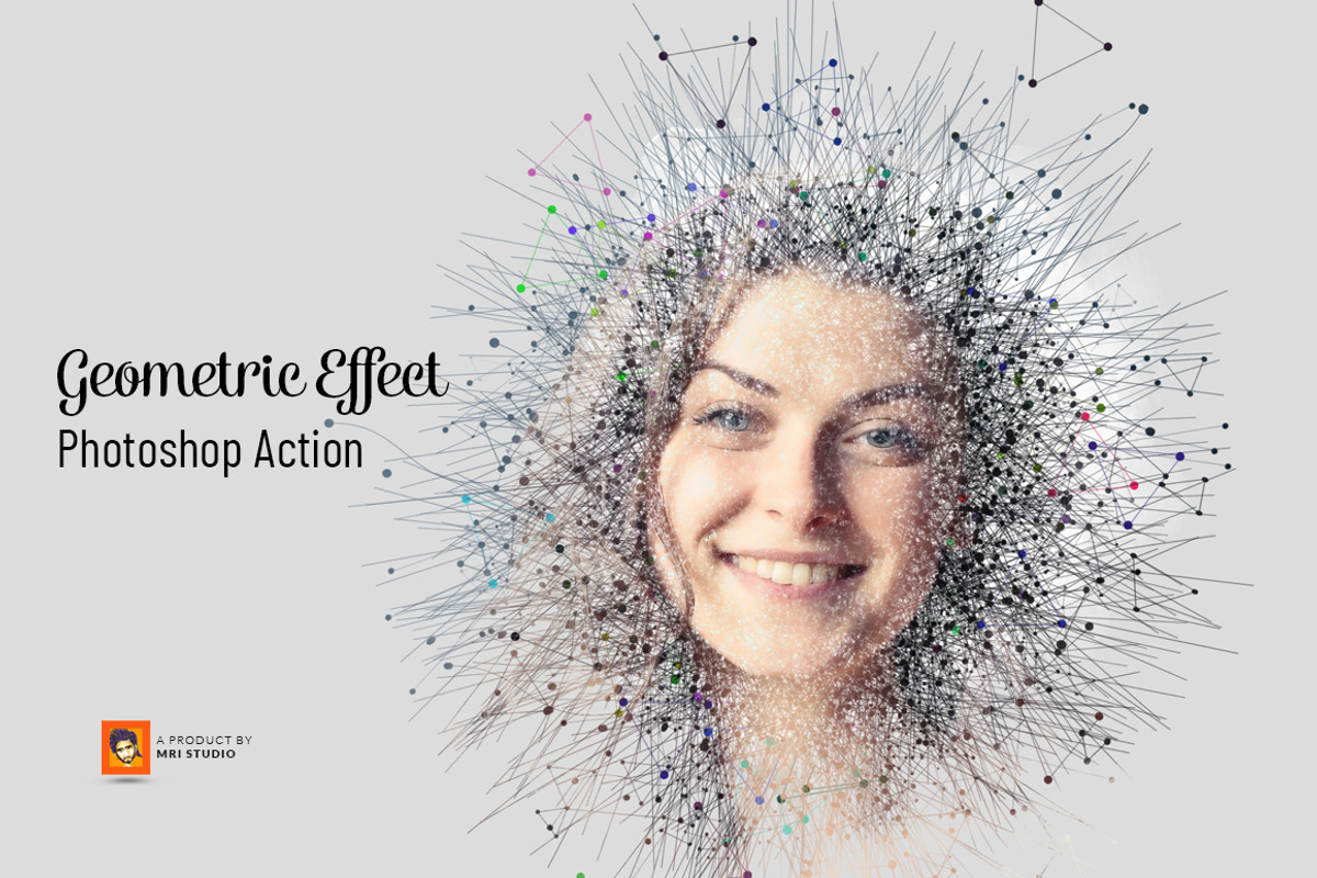 Geometric Effect Photoshop Action, an Action Add-On by MRI STUDIO (Photo 2 of 10)