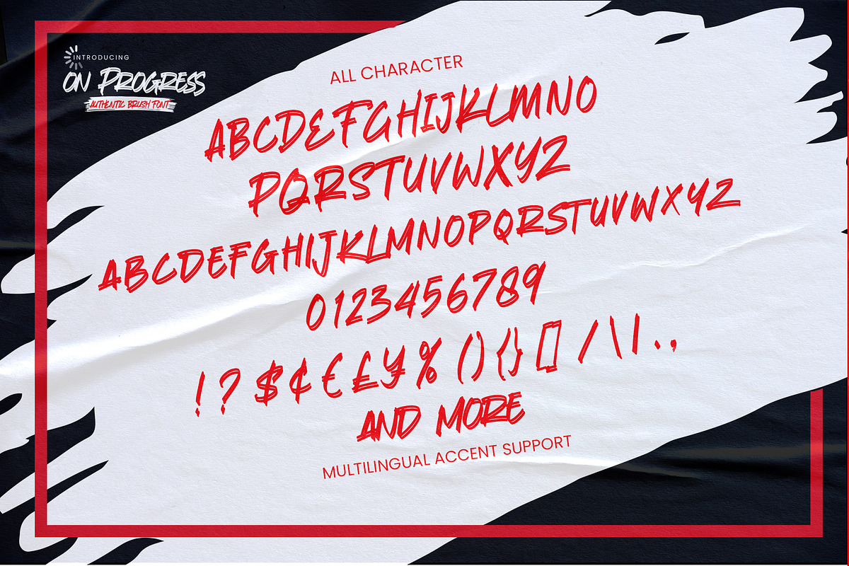 On Progress - Authentic Brush Font, a Font by Gassstype (Photo 7 of 8)