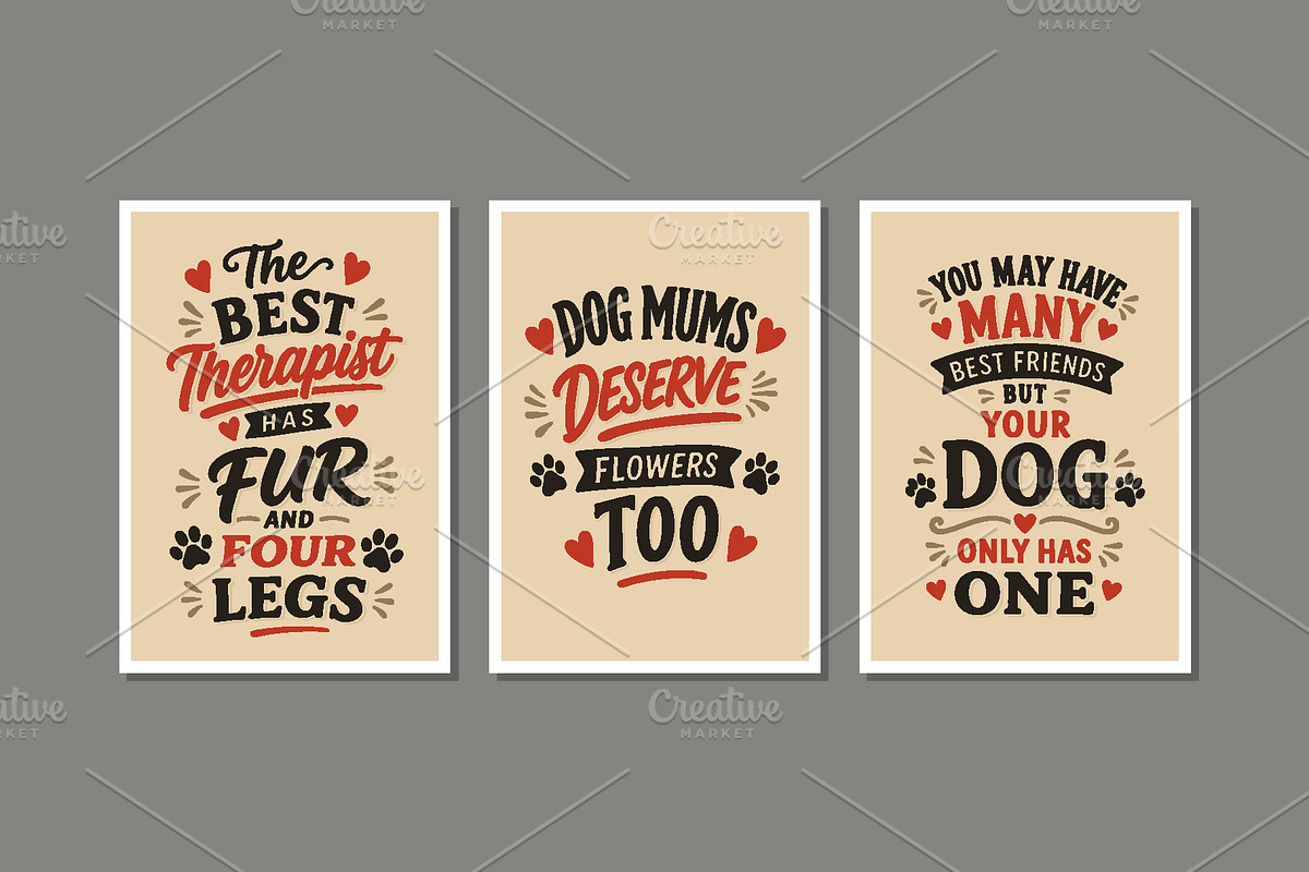 15 Vintage Dog Mom Quote Posters, a Poster Template by C Design Studio (Photo 9 of 10)