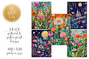 Whimsical Gardens Postcards & Prints, an Illustration by The Dutch Lady Designs (Thumbnail 3 of 4)