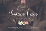 Vintage logo templates Vol 1, a Branding & Logo Template by Lisa Glanz (Thumbnail 1 of 4)