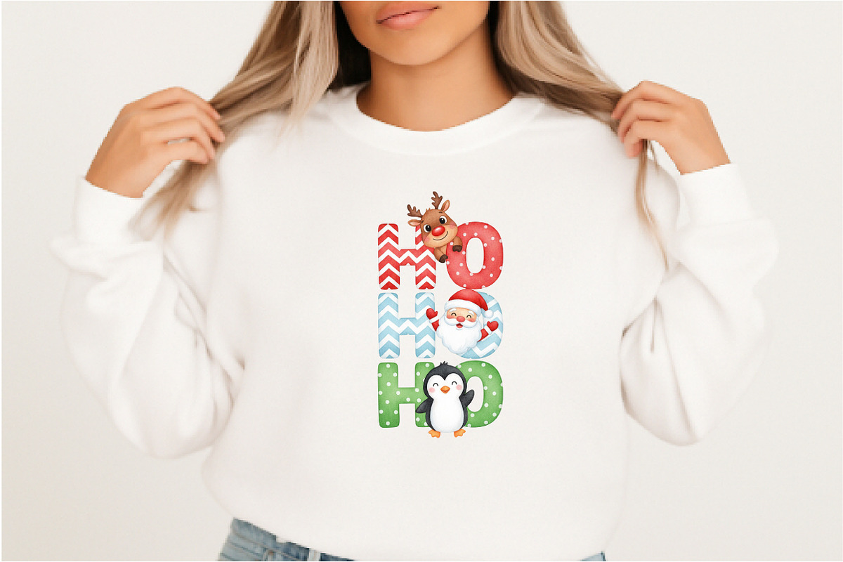 Watercolor Ho Ho Ho PNG, an Illustration by DreamArtGraphic (Photo 2 of 5)