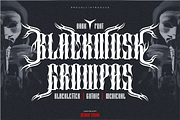 Blackmosk Growpas - Blackletter Font, a Blackletter Font by Iqsiart Studio (Thumbnail 1 of 10)