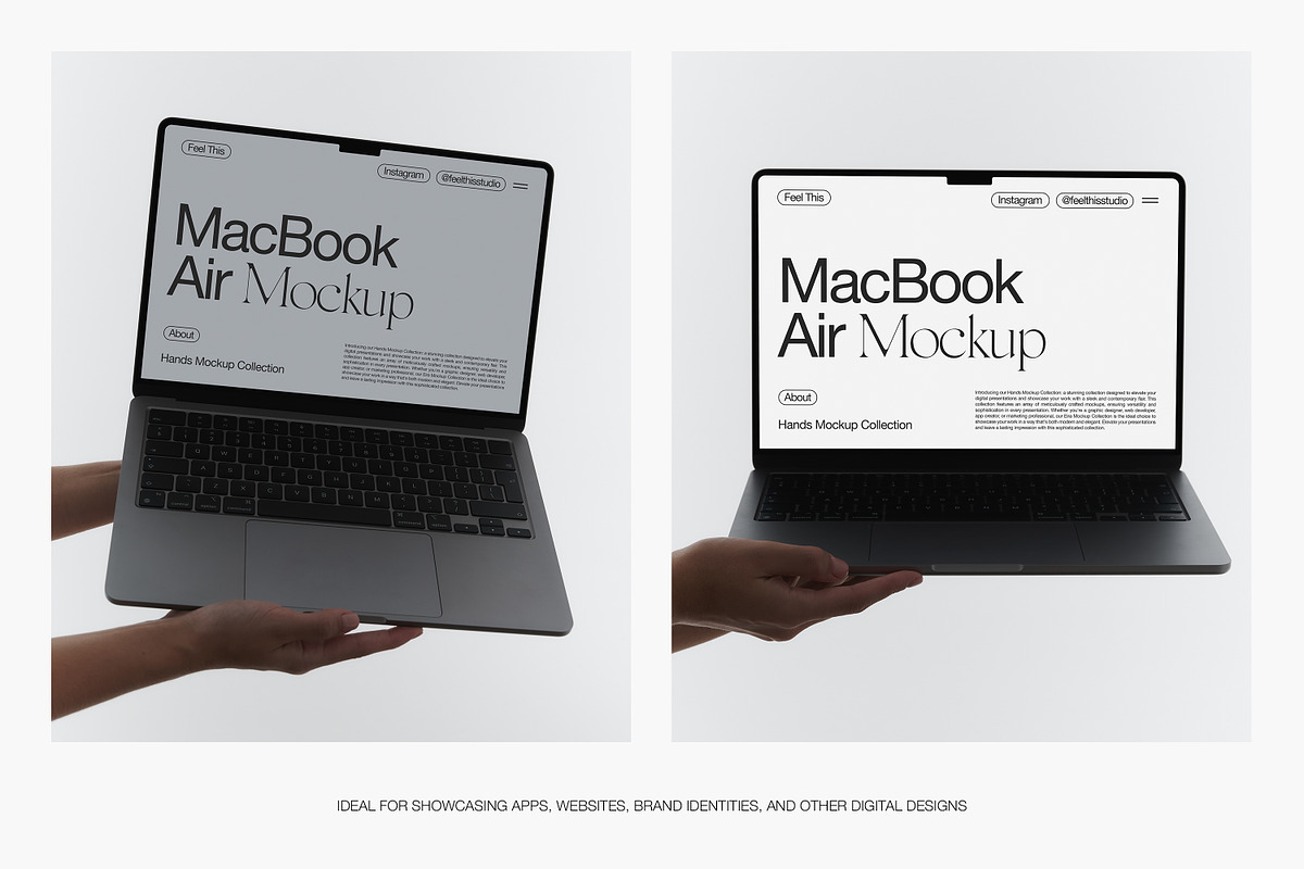MacBook Air M2 with Hand Mockups, a Mac Mockup by Feel This (Photo 7 of 8)