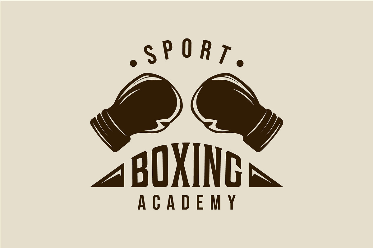 boxing logo vintage vector design, a Branding & Logo Template by zyxroun shop