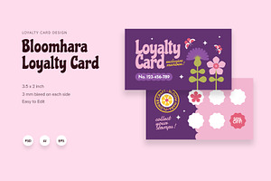 Bloomhara - Loyalty Card, a Card Template by Fannan Studio
