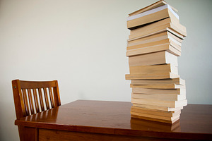 Stack of Books on Table, a School & Education Photo by THP Creative